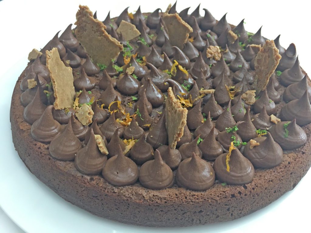Le gâteau au chocolat fini par adam brunet chef à domicile sur le Bassin d'Arcachon et la région bordelaise.